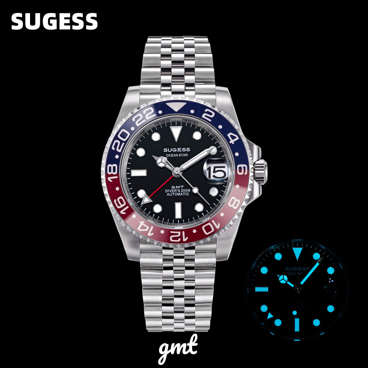 Rolex Watch Submariner - Reloj de Buceo Sugess GMT para