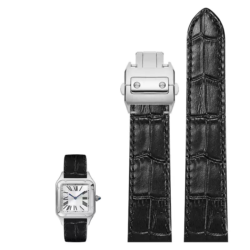 Cartier Watch Santos - Correa de reloj de cuero genuino