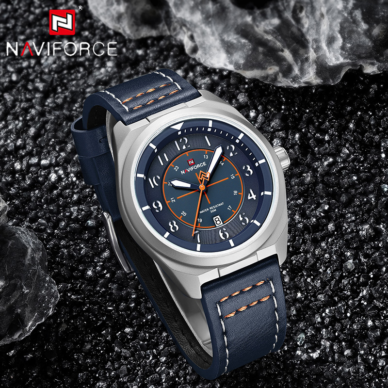 Reloj de Cuarzo NAVIFORCE para - Leather Watch Band Men reseña y precio