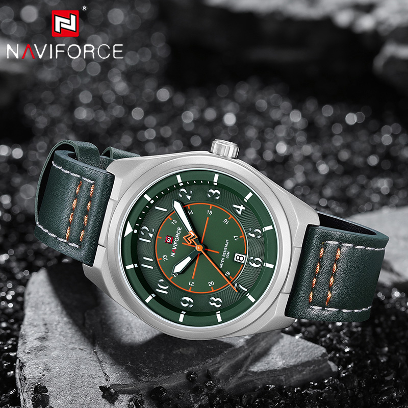 Reloj de Cuarzo NAVIFORCE para - Leather Watch Band Men reseña y precio