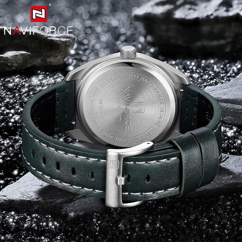 Reloj de Cuarzo NAVIFORCE para - Leather Watch Band Men reseña y precio