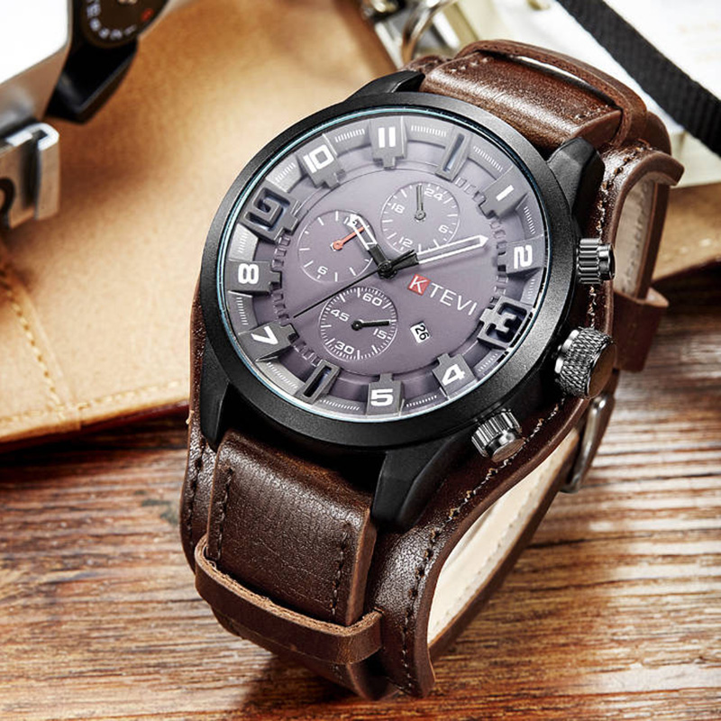 Relojes Retro para hombre, rel - Leather Watch Band Men reseña y precio