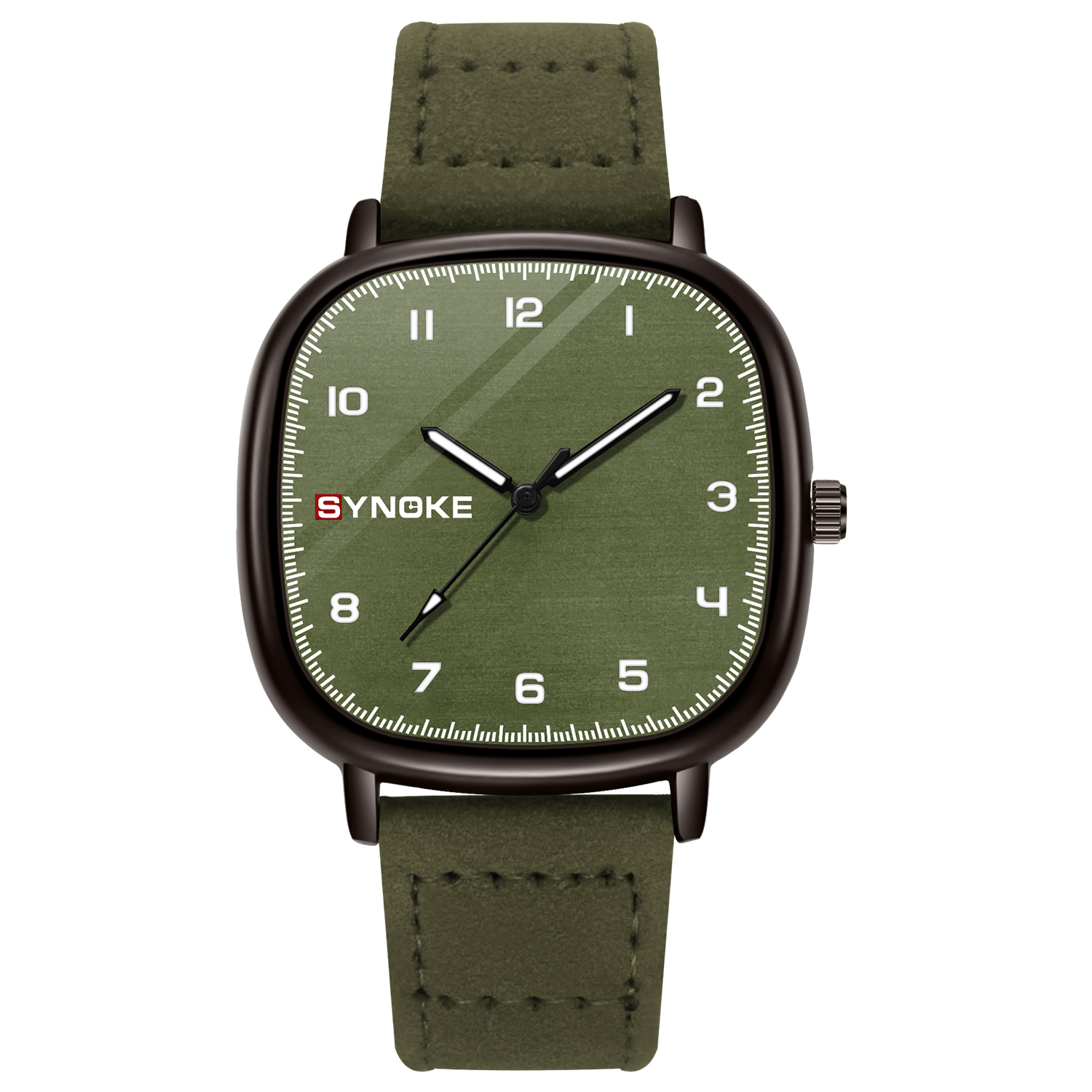 Reloj para hombre SYNOKE, caja - Leather Watch Band Men reseña y precio