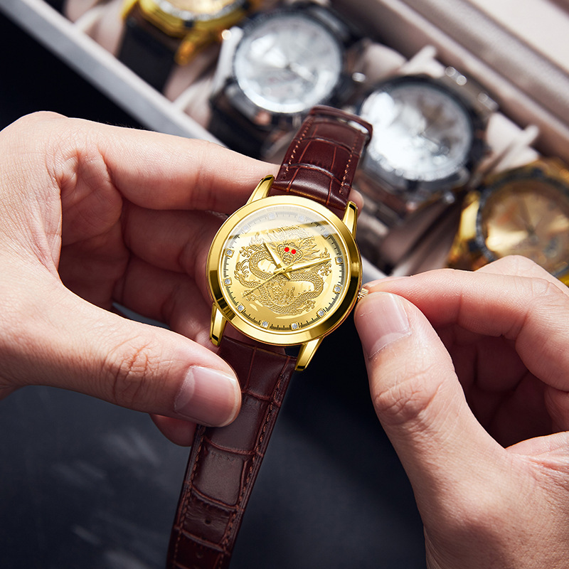 Reloj de cuarzo para hombre, r - Leather Watch Band Men reseña y precio